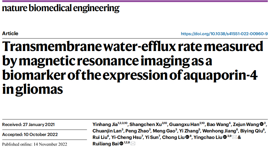 新型AQP4分子磁共振成像技術(shù)來了！將有效精準(zhǔn)診斷膠質(zhì)瘤
